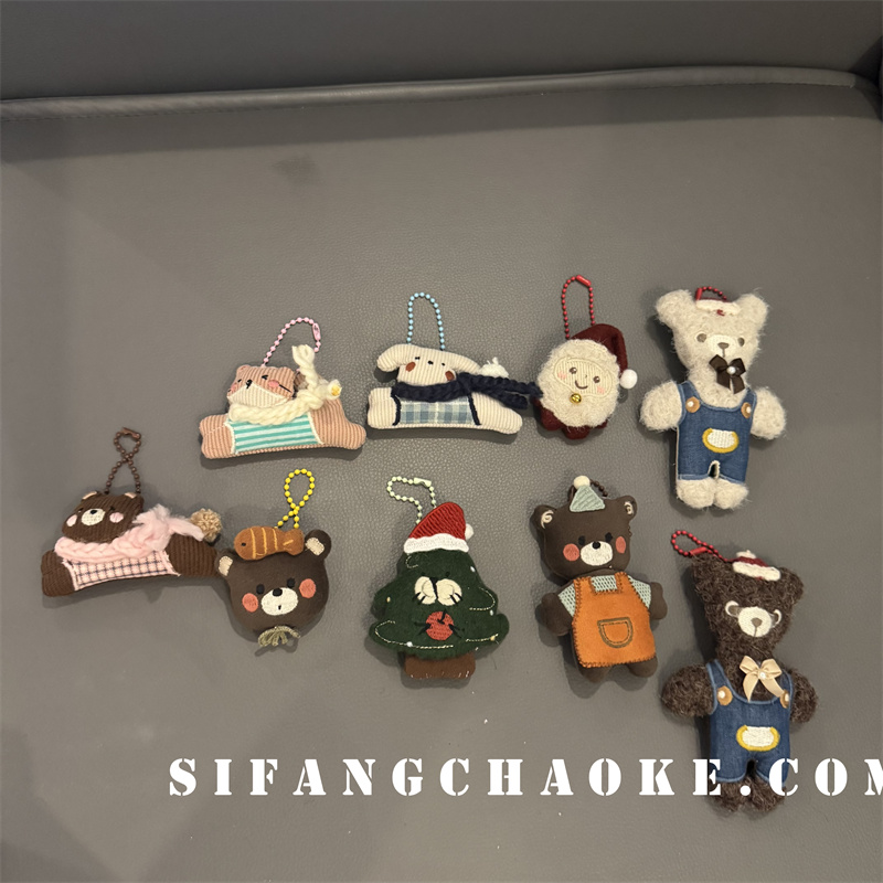 卡通小熊链条手机壳挂件书包挂绳耳机套挂饰百搭创意