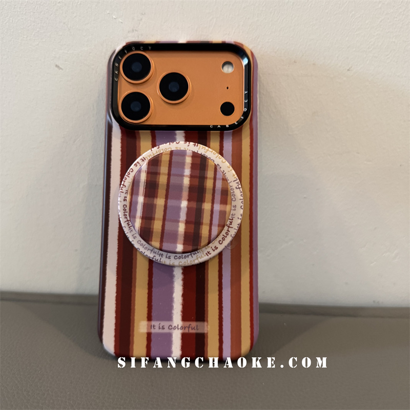 条纹磁吸初秋新款适用iPhone17ProMax手机壳15/14/13PM套简约15Pm壳