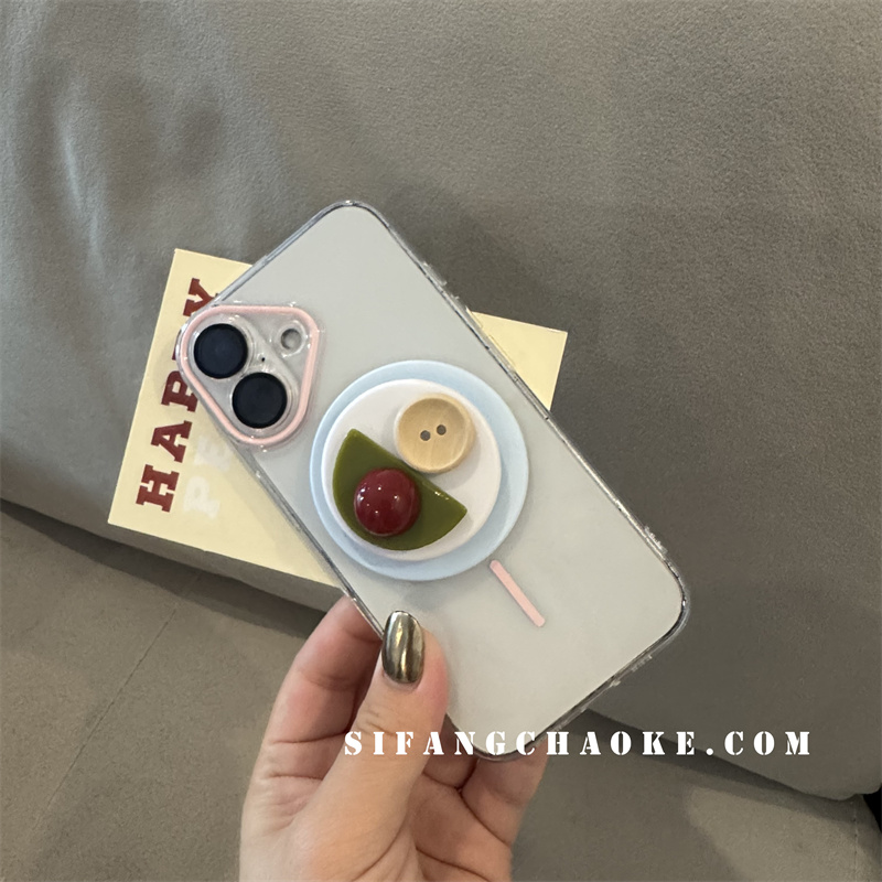 几何彩色圆形立体透色夏季适用iPhone16Promax手机壳15/14/13P;ro套15P壳个性13PM壳