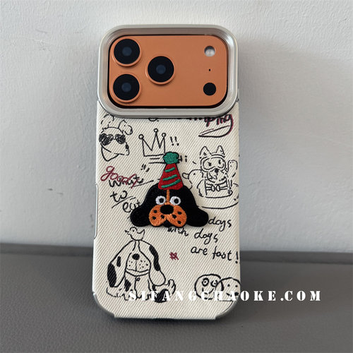奶白色小羊皮硅胶立体卡通适用iPhone17proMax手机壳16/16Pro壳16PM套简约14/13