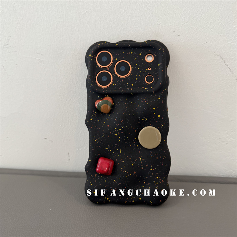 原创褶皱渐变立体创意新款适用iPhone17ProMax手机壳15/14/13PM套苹果15Pro壳简约