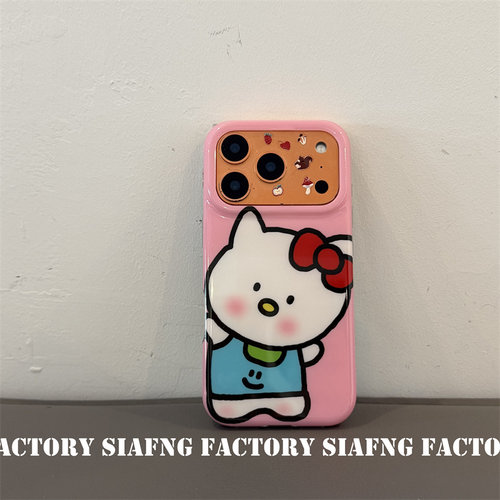 可爱蝴蝶结小猪卡通彩色夏季新款适用iPhone17ProMax手机壳16/17/16Pro套个性