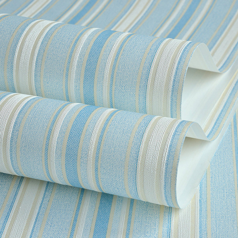 蓝色地中海竖条纹壁纸现代简约绿色男孩女孩儿童房间卧室家用壁纸,3C数码配件,USB多功能数码宝,淘宝优惠券,粉丝福利购,淘宝优惠卷