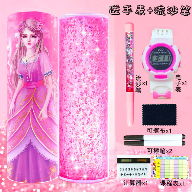 新款铅笔袋女童新款笔袋女孩小学生2021年可爱的文具文具盒流沙的怎么样,好用不?