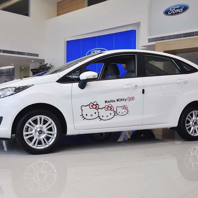 Hello Kitty卡通全车贴纸整车贴汽车拉花装饰贴个性车贴KT猫包邮