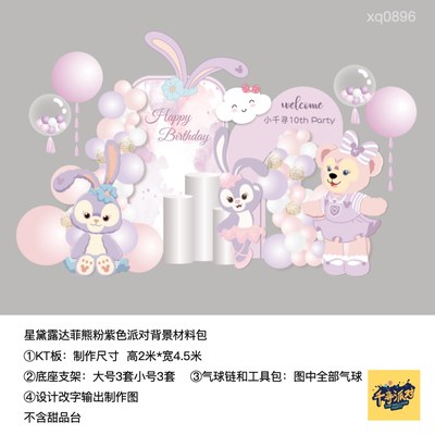 玲娜贝儿星黛露生日派对KT板