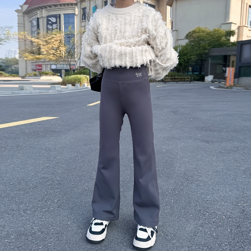女童打底裤春秋外穿修身微喇叭裤