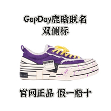 xVESSEL双侧标联名GapDay吴建豪双标鹿晗音乐节联名泼墨帆布鞋