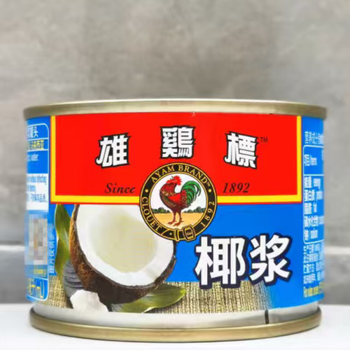 26/12/23 临期 马来西亚雄鸡标椰浆140ml  浓椰浆烘焙椰奶