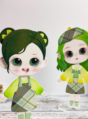 换装娃娃第1期 Papus原创刀模 娃娃素体化妆衣服鞋袜帽子包包女孩