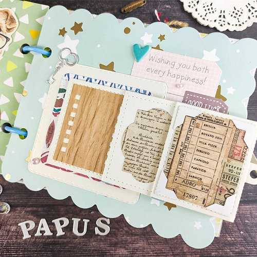 Papus多款机关刀模 手工手账相册本中式西式插袋抽拉旋转胶卷标签