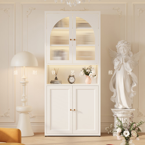 盛耐法式奶油风书柜儿童书房书架