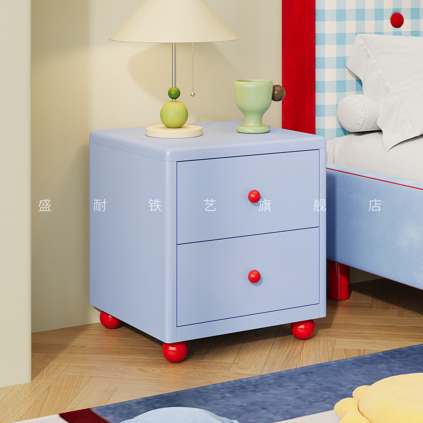 创意儿童金属床头柜家用卧室小型床边铁艺边柜储物柜可移动置物柜,住宅家具,床头柜,淘宝优惠券,粉丝福利购,淘宝优惠卷