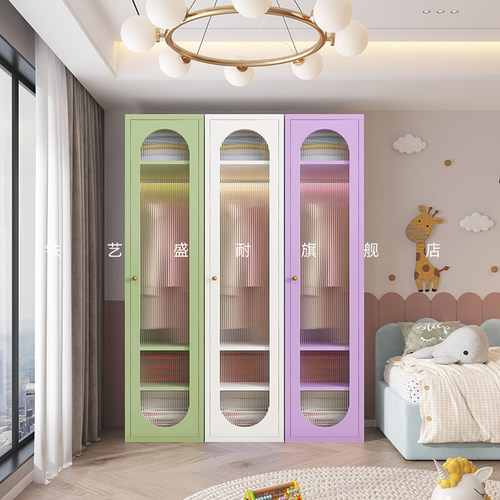 单门衣柜卧室家用小户型长虹玻璃