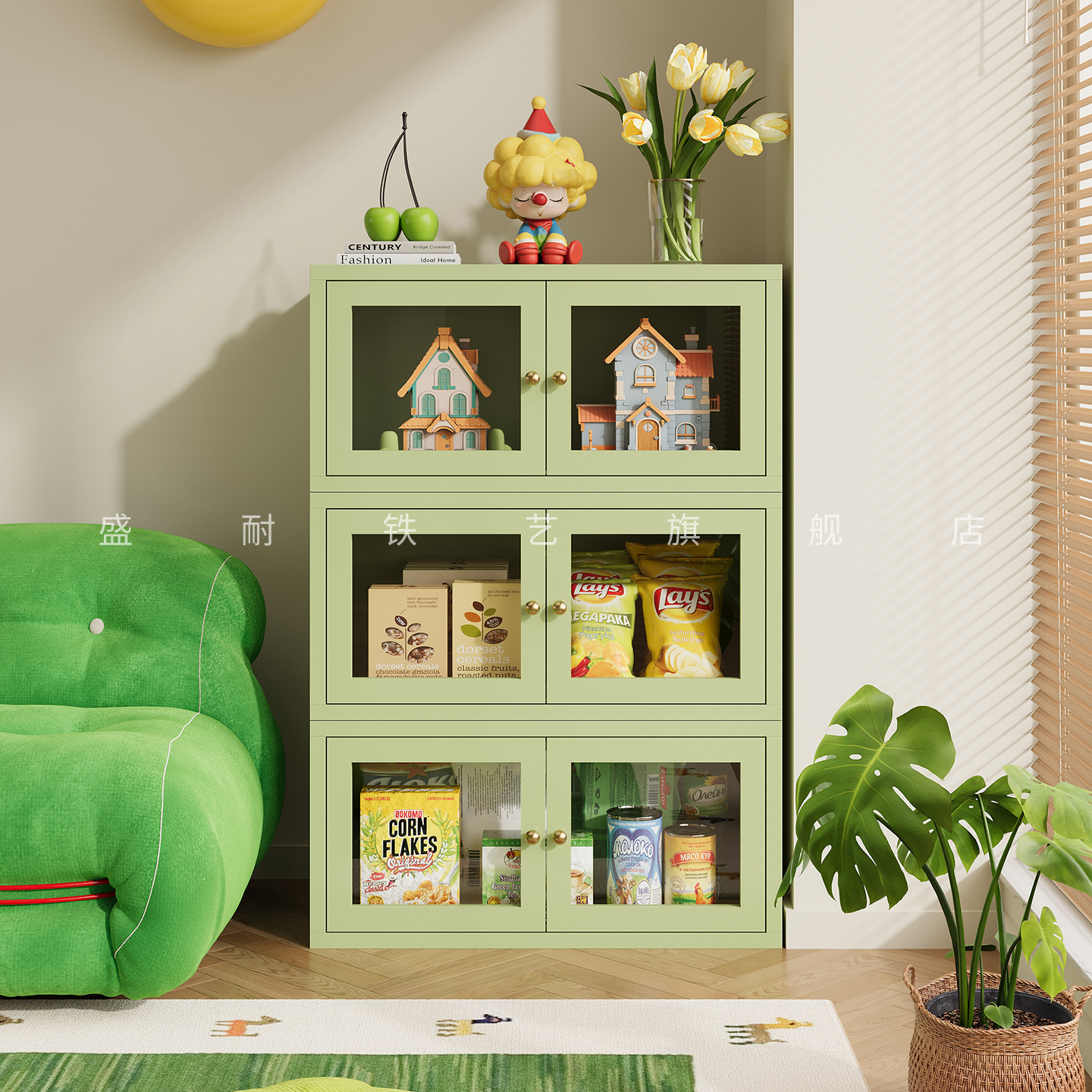 书柜置物架创意家用客厅沙发旁边