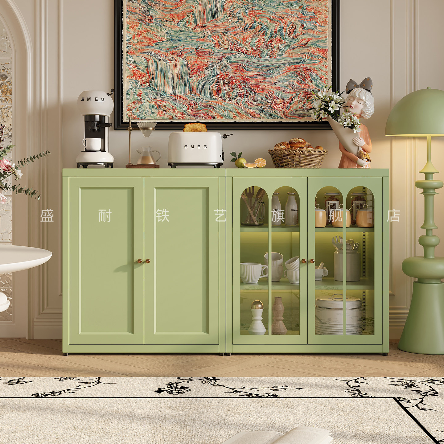 餐边柜客厅柜子储物柜置物柜橱柜家用厨房碗柜墙边收纳柜茶水柜,住宅家具,餐边柜,淘宝优惠券,粉丝福利购,淘宝优惠卷