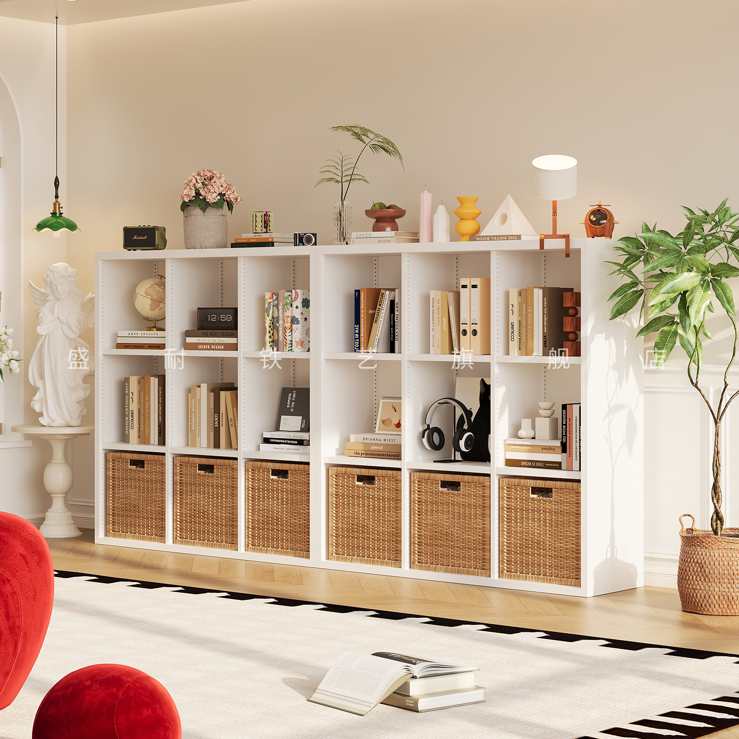 铁皮环保无甲醛幼儿园格子柜儿童学生房间组合铁艺落地书架储物柜