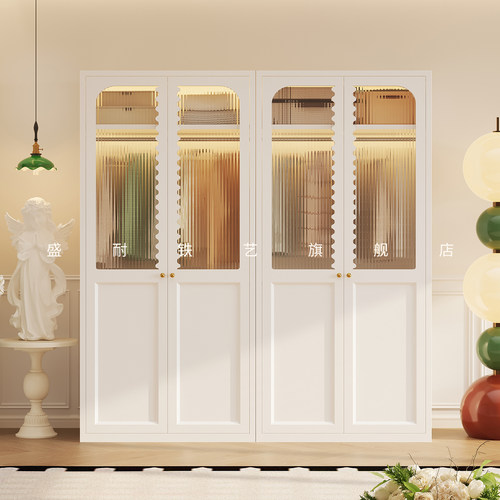 盛耐法式简约风钢制衣柜铁皮柜