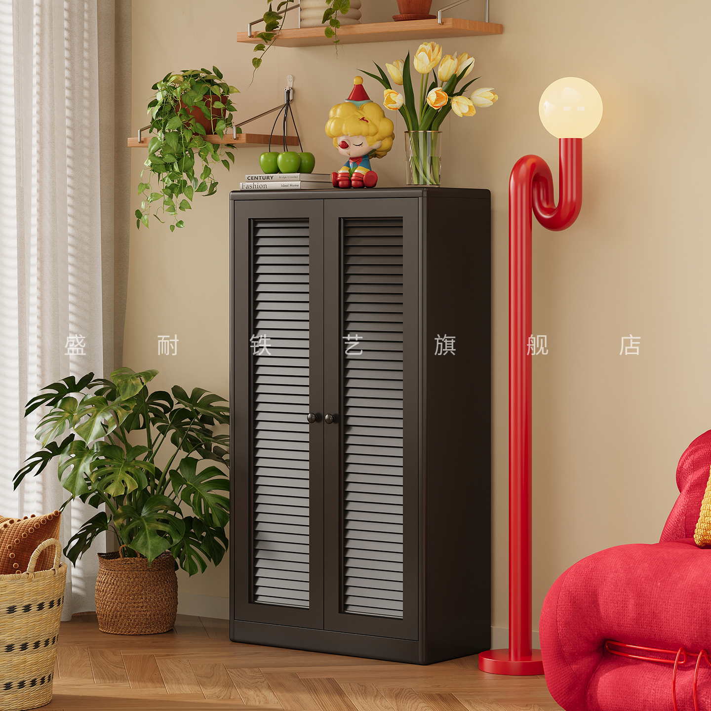 阳台收纳柜防水防晒钢制大容量