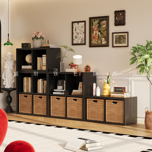 盛耐卡莱克格子柜自由组合钢制储物柜儿童书架落地置物铁皮柜书柜