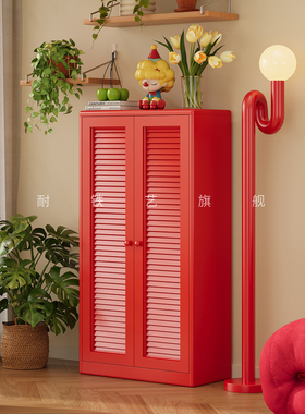 钢制阳台储物柜防水防晒一体靠墙家用大容量杂物收纳铁皮柜带门柜