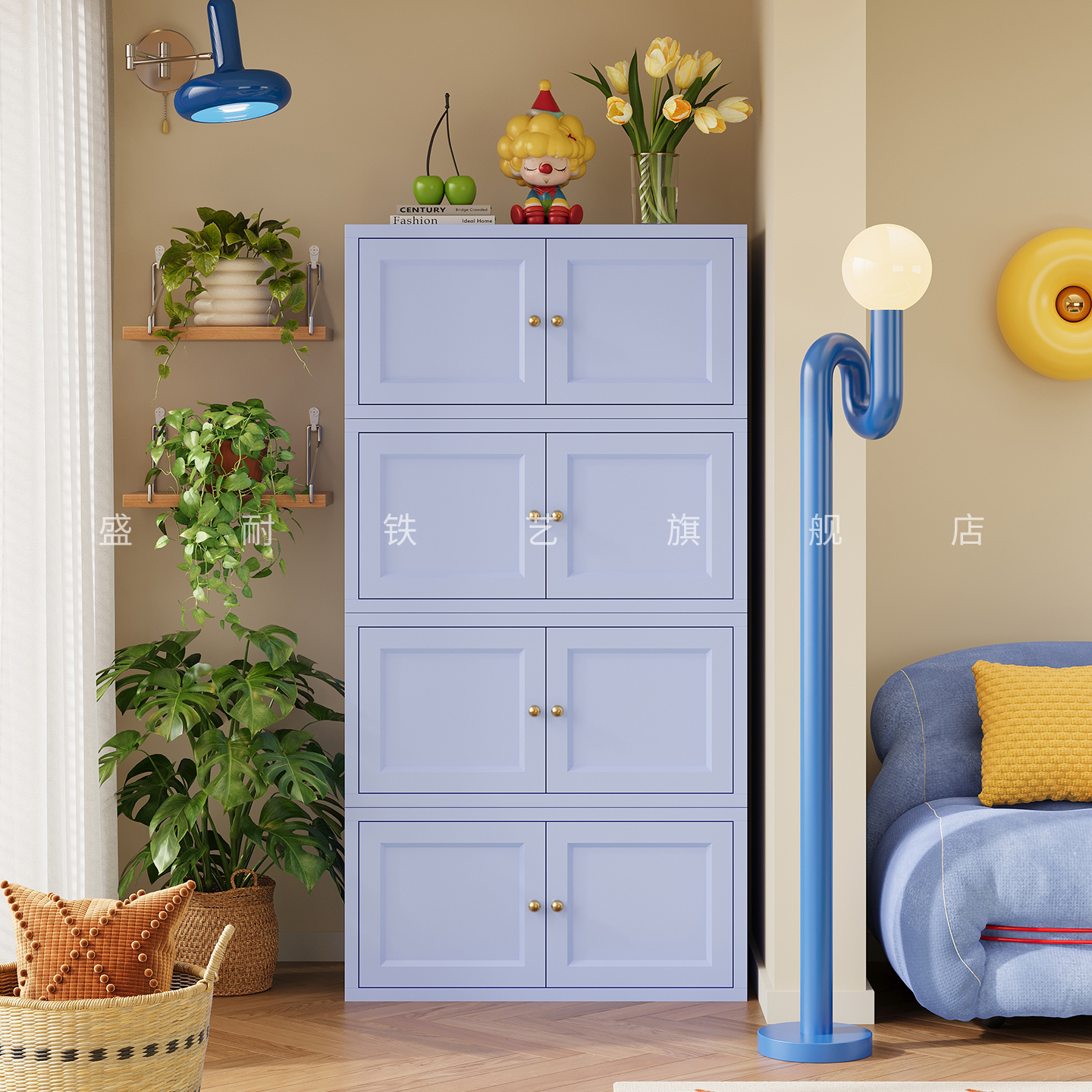 钢制家用阳台储物柜大容量杂物柜