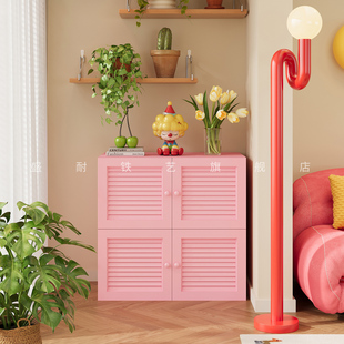 钢制阳台杂物柜靠墙一体家用大容量收纳柜客厅多层组合铁皮储物柜