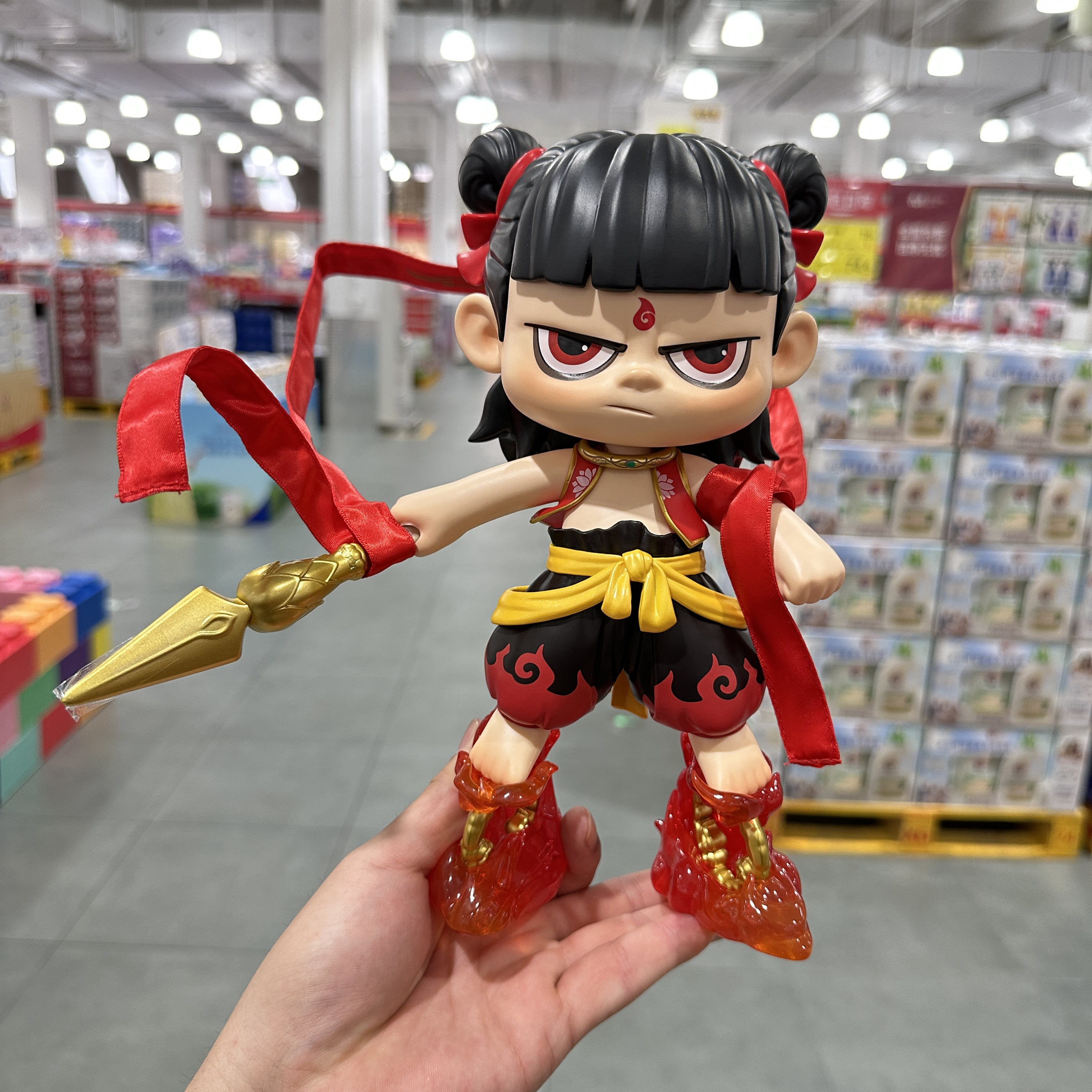 灵动创想灵动创想哪吒之魔童闹海2战斗版搪胶大号手办周边公仔玩