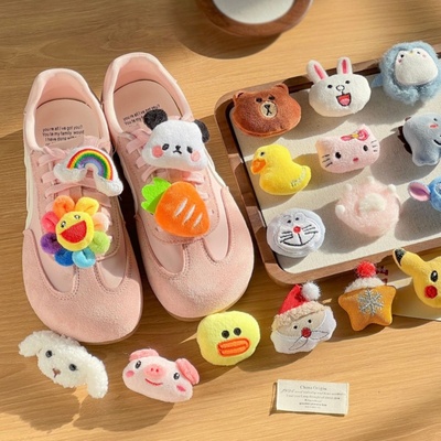 毛绒公仔鞋面DIY装饰鞋带扣