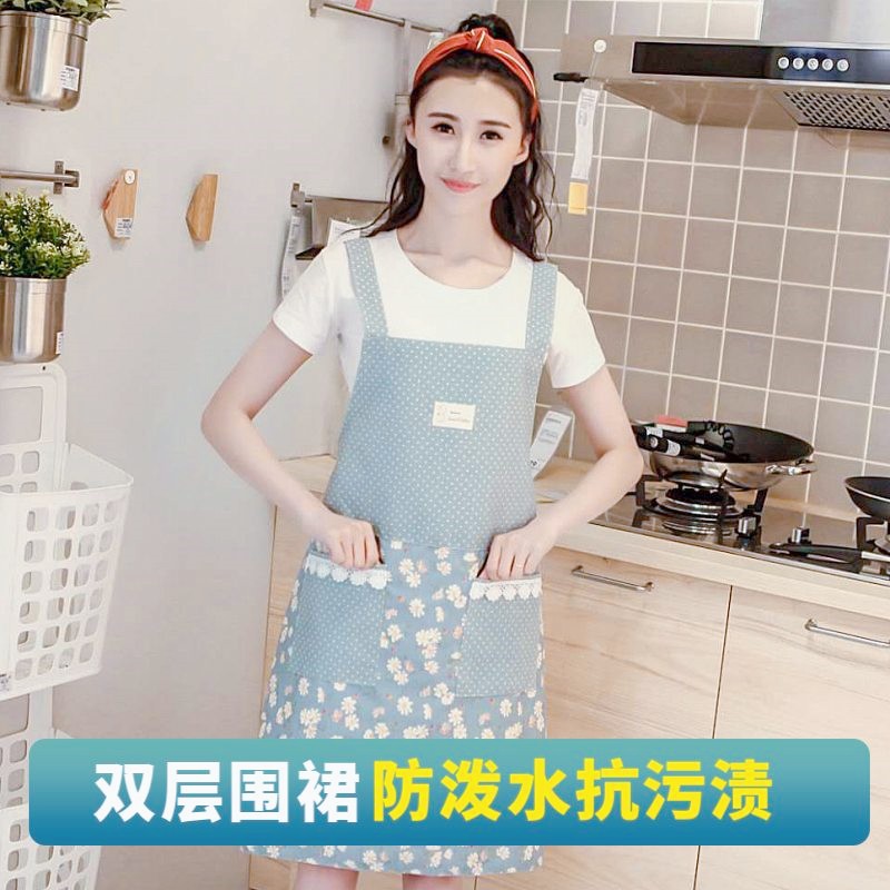 围裙上班专用夏季薄款背带工作服