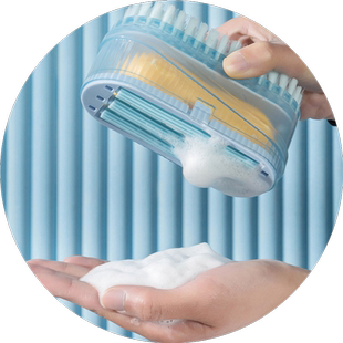 免手搓肥皂盒洗衣刷起泡多功能鞋刷涮板刷洗衣服刷子滚轮清洁软毛