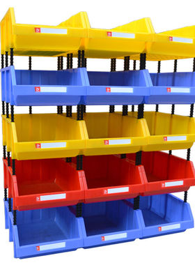 伏兴组合式零件盒加厚斜口塑料盒物料盒元件盒螺丝盒工具盒X7640*