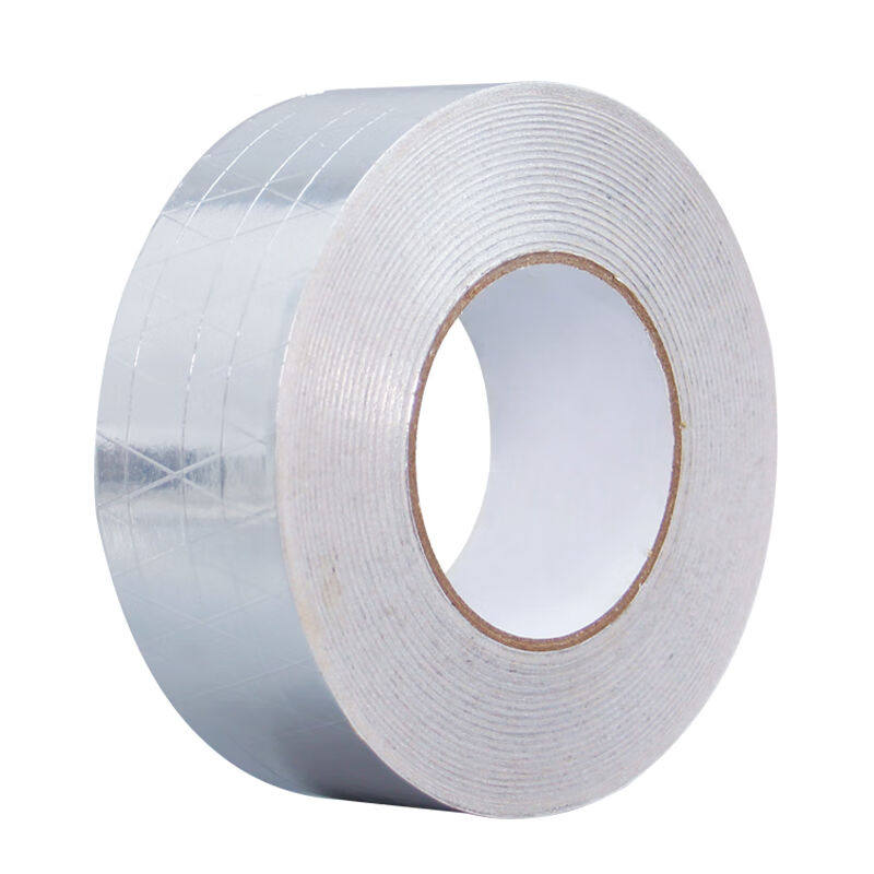 伏兴夹筋铝箔胶带隔热耐高温铝膜屏蔽铝箔胶布厚0.15mm宽10c