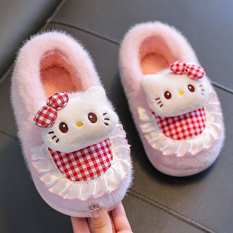 KT猫儿童包跟棉拖鞋女童2025新款秋冬防滑公主宝宝毛毛亲子拖鞋,童鞋/婴儿鞋/亲子鞋,儿童棉拖鞋,淘宝优惠券,粉丝福利购,淘宝优惠卷