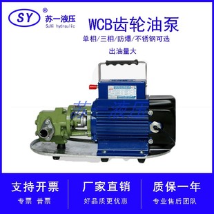 75齿轮油泵不锈钢稠机油防爆柴汽油自吸齿轮泵220v380V WCB