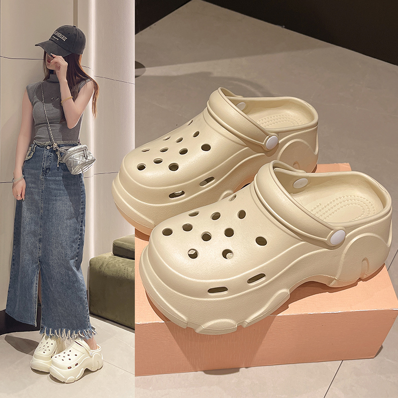 COHOI厚底EVA洞洞鞋女外穿增高