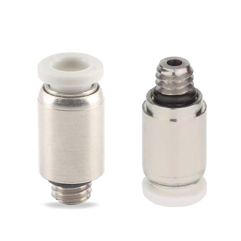 鑫官迷你型螺纹直通气动接头微型圆柱POC3/4/5/6-M3/M5/M6-01C微