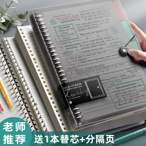 金值活页本A4/120张30孔可拆卸横线笔记本子文具大学生考研加厚线