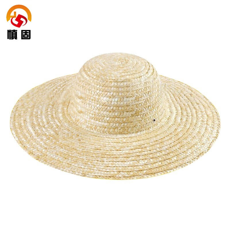 慎固防晒遮阳帽子手工麦秆草帽男钓鱼帽户外田园女夏季大檐农用太