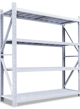 奕多美货架轻型仓储货架120*50*200cm（白色主架）YDM-CC-QHJ