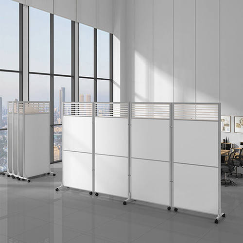 中伟办公室移动屏风隔断带轮推拉工厂车间可定制办公活动隔断墙屏