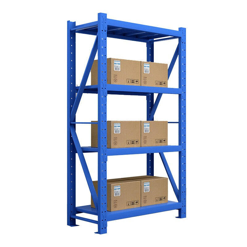 JNJIENBANGONG货架仓储展示架仓库置物架超市四层储物架子轻型蓝