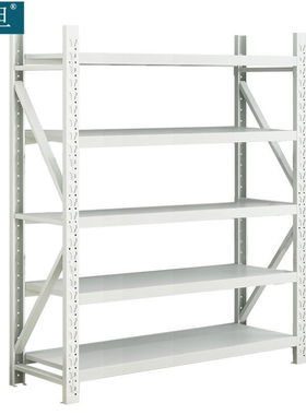 知旦LL1082仓储货架2250*700*2500mm工业收纳架五层灰白色定制款