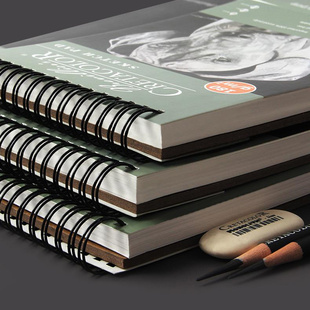 Cretacolor康大素描本美术生专用8k中粗纹手绘本初学者画画本活页可拆卸复古硬面16k学生随身旅行32k小专业级