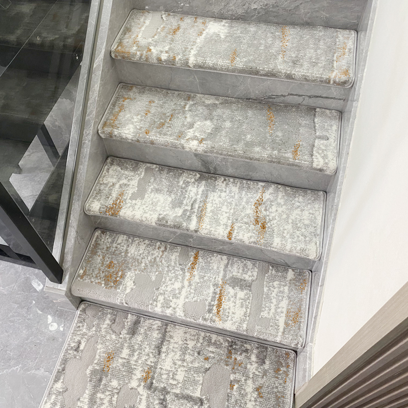 加厚简约轻奢大理石楼梯垫 纯色家用免胶自粘木质楼梯防滑踏步垫