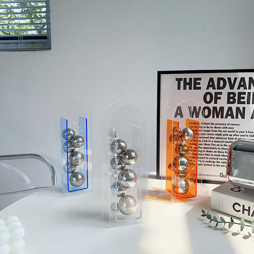 透明装饰摆件亚克力几何花瓶花瓶