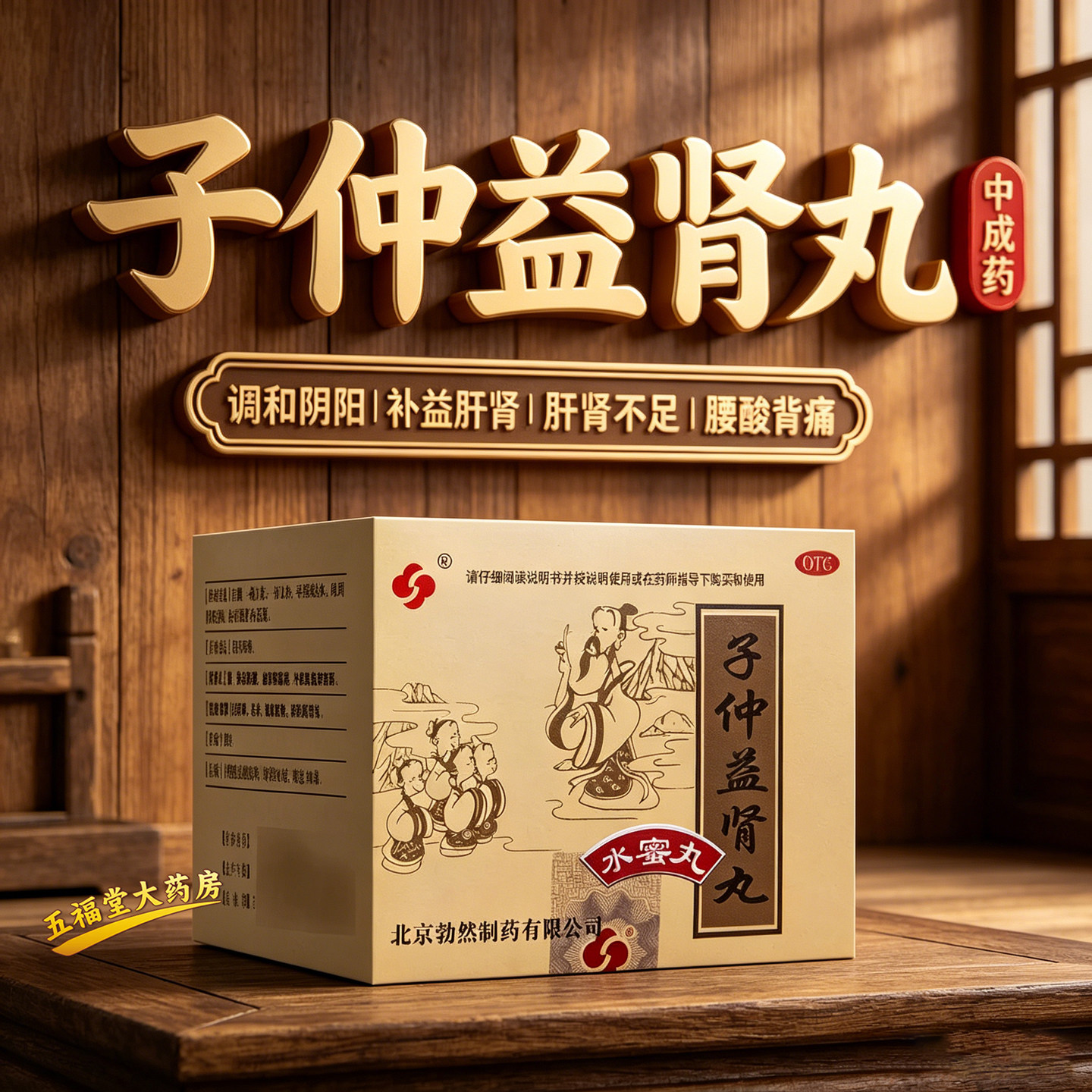 勃然制药子仲益肾丸10袋正品补益肝肾不足调和阴阳腰酸背痛中成药 - 实物图