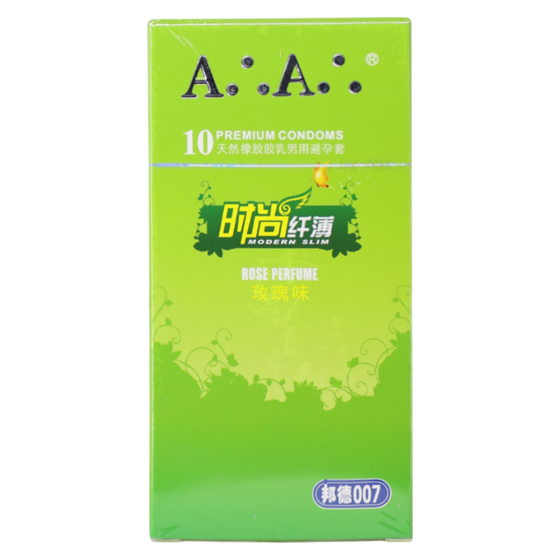 ⭐包邮】帮德007天然胶乳橡胶避孕套时尚纤薄颗粒套玫瑰草莓味