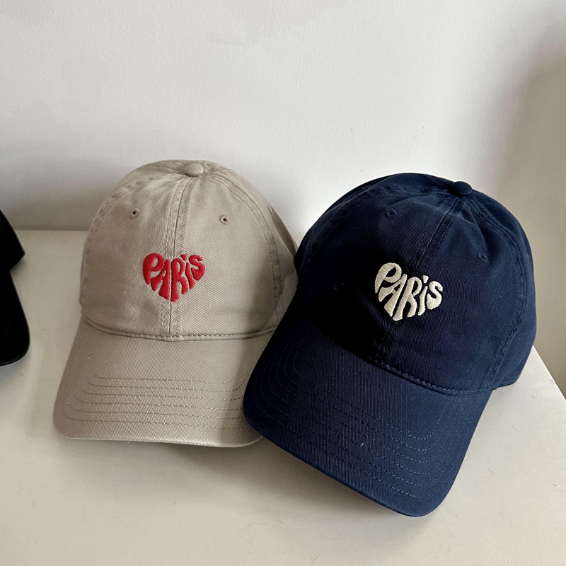 纯棉春夏新款软顶字母刺绣棒球帽