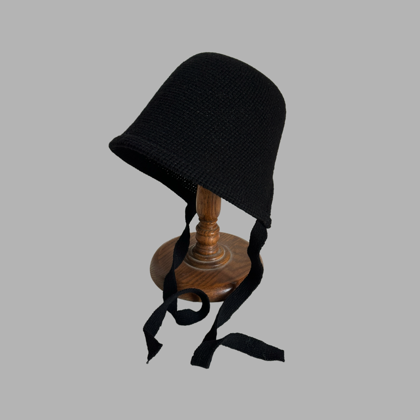 秋冬羊毛混纺针织渔夫帽飘带水桶帽复古AB纱线显瘦保暖盆帽遮阳女